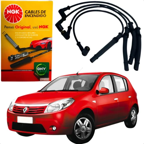 SCR16 CABO IGNICAO NGK Jogo Cabos Vela Renault Clio Logan Sandero 1.0 16v Scr16 Preto