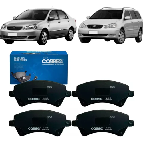 PASTILHA FREIO DIANTEIRO COROLLA/FIELDER 2002/2008 COBREQ N-1319