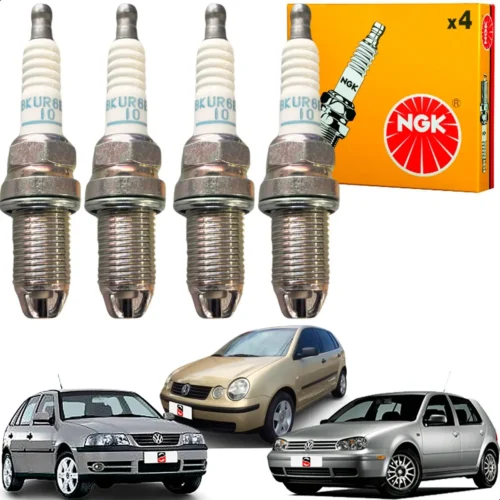 VELA IG NGK FOX 1.0 1.6 GAS GOL 1.0 1.6 GAS  POLO 1.6 GOLF 1.6 GASO  3 Elétrodos