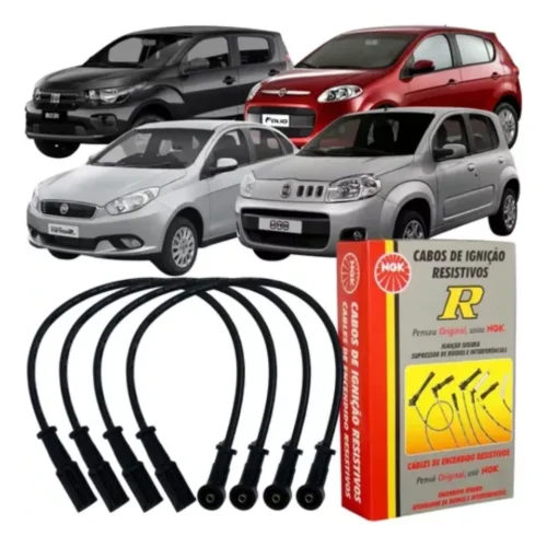 Jogo Cabo Vela Fiat Uno Mobi Palio 1.0 Evo Ngk Original SCT-65