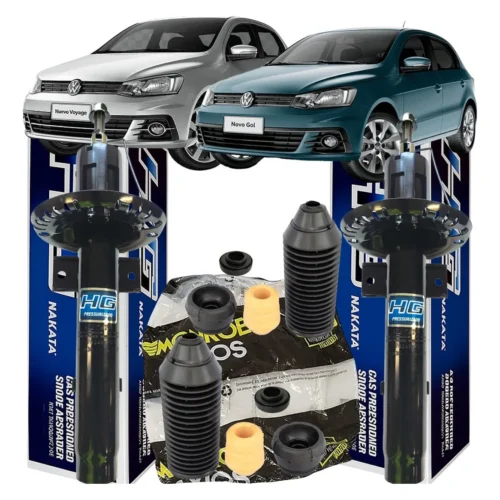 Par Amortecedor Dianteiro NAKATA + Kit AMORTECEDOR COMPLETO AXIOS MONROE VOYAGE Gol G5 1.0 1.6 08 A 2022 1487 AXIOS HG33036 NAKATA