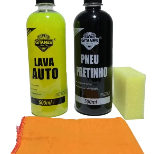 KIT Shampoo Para Carros Pretinho Esponja Flanela Gitanes N:01