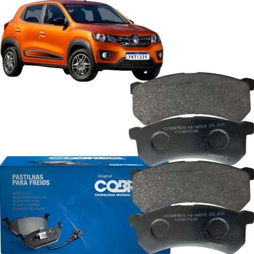 PASTILHA FREIO DIANTEIRO KWID DISCO SOLIDO 2017/2023 COBREQ N-459