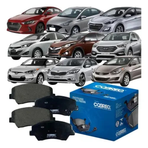 PASTILHA FREIO DIANTEIRO ELANTRA/HB20//I30/VELOSTER/CERATO 1.6 16V SANTA FÉ 3.3 V6 COBREQ N-1272